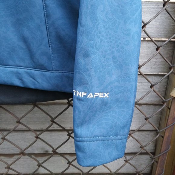 THE NORTH FACE APEX BIONIC SOFT SHELL BLUE HOODED JACKET WOMEN'S SMALL - Picture 2 of 8